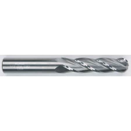 Morse End Mill, Ball Nose Center Cutting Long Length Single End, Series 5957, 14 Diameter Cutter, 3 Ov 58844